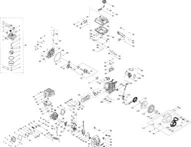 Part Location Diagram of NSCO Cub Cadet Not Serviceable/ Components Only